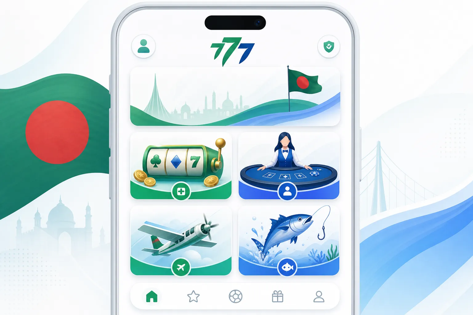 7p777 ক্যাসিনো গেম বিভাগ